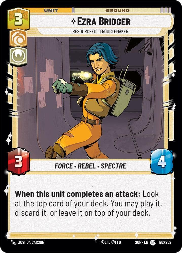  Ezra Bridger - Resourceful Troublemaker (192/252) [Spark of Rebellion] - Trading Card World
