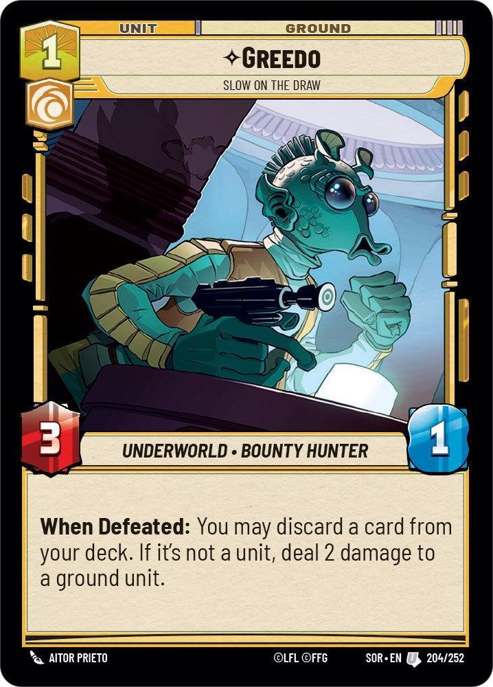  Greedo - Slow on the Draw (204/252) [Spark of Rebellion] - Trading Card World