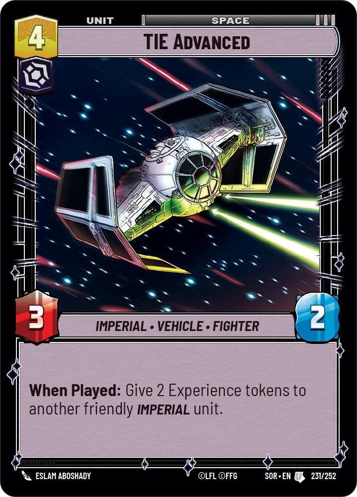  TIE Advanced (231/252) [Spark of Rebellion] - Trading Card World
