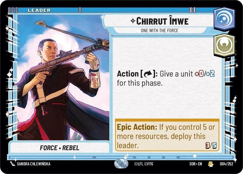  Chirrut emwe - One With The Force (004/252) [Spark of Rebellion] - Trading Card World