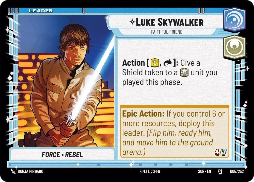  Luke Skywalker - Faithful Friend (005/252) [Spark of Rebellion] - Trading Card World