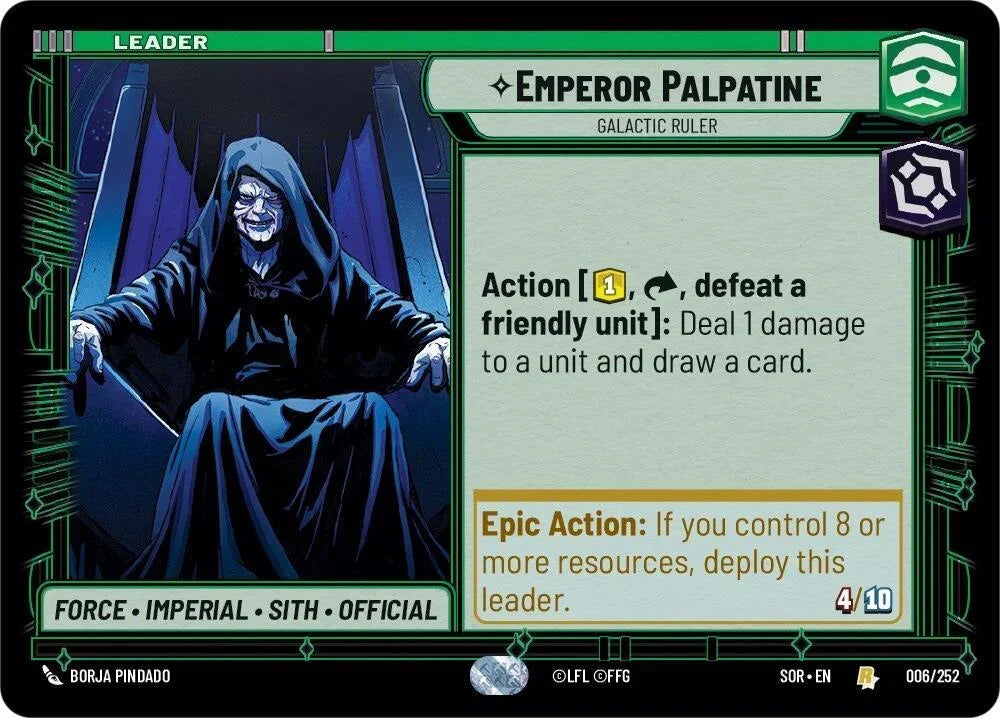  Emperor Palpatine - Galactic Ruler (006/252) [Spark of Rebellion] - Trading Card World