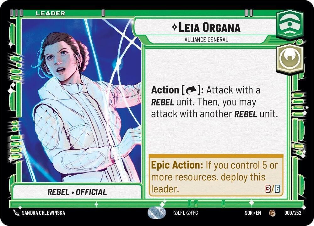  Leia Organa - Alliance General (009/252) [Spark of Rebellion] - Trading Card World