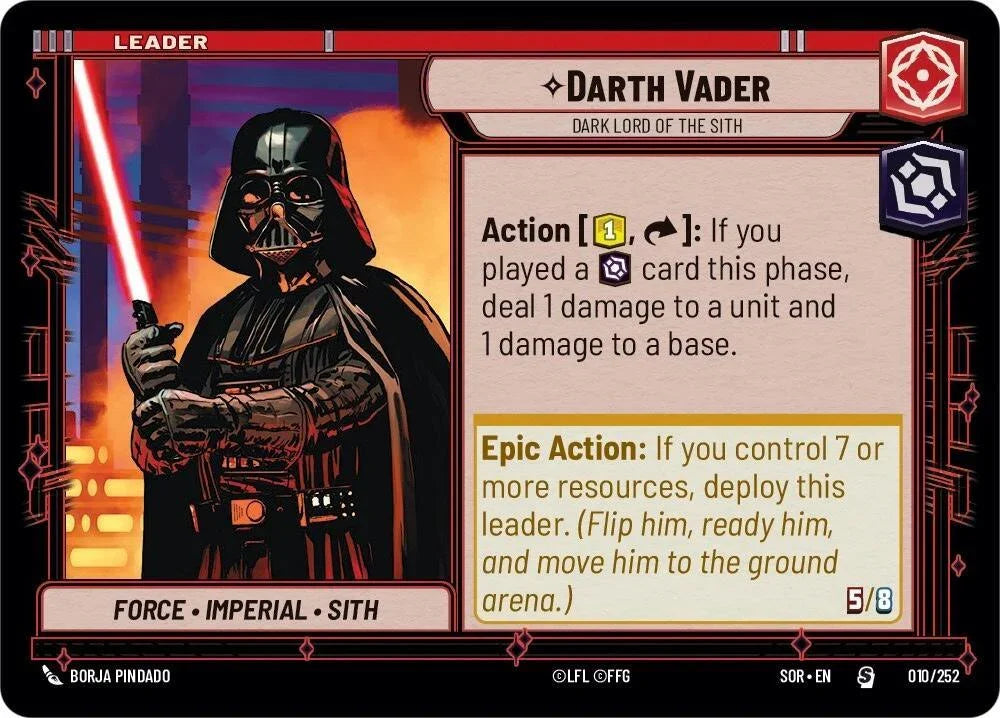  Darth Vader - Dark Lord of the Sith (010/252) [Spark of Rebellion] - Trading Card World