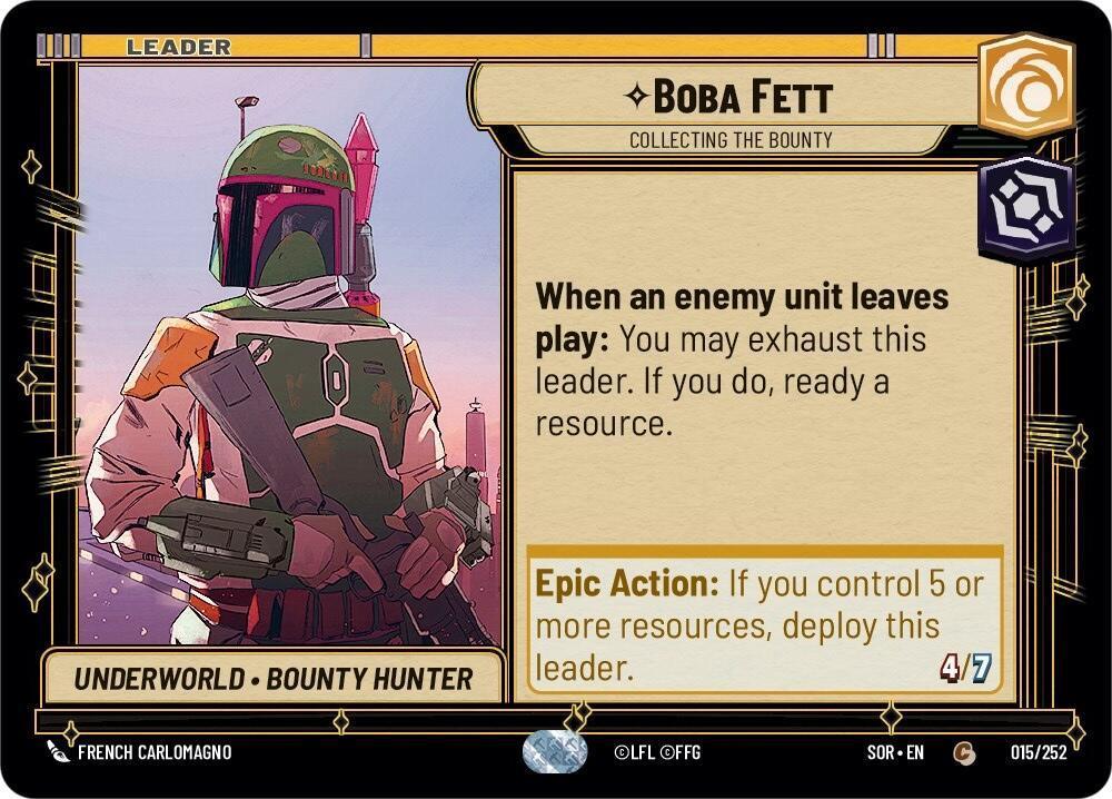  Boba Fett - Collecting the Bounty (015/252) [Spark of Rebellion] - Trading Card World
