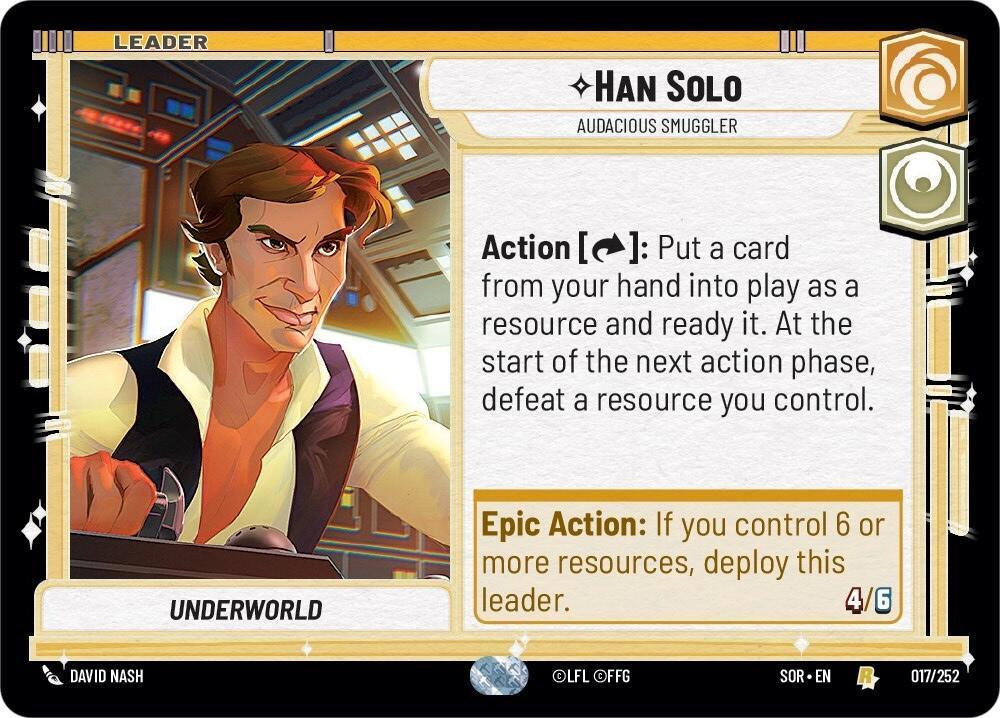  Han Solo - Audacious Smuggler (017/252) [Spark of Rebellion] - Trading Card World