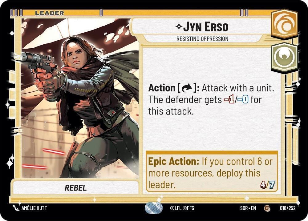  Jyn Erso - Resisting Oppression (018/252) [Spark of Rebellion] - Trading Card World