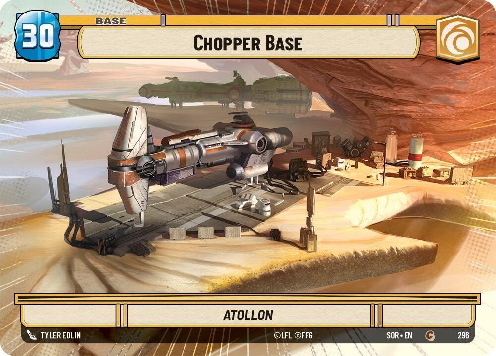  Chopper Base (Hyperspace) (296) [Spark of Rebellion] - Trading Card World