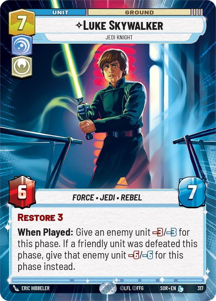  Luke Skywalker - Jedi Knight (Hyperspace) (317) [Spark of Rebellion] - Trading Card World