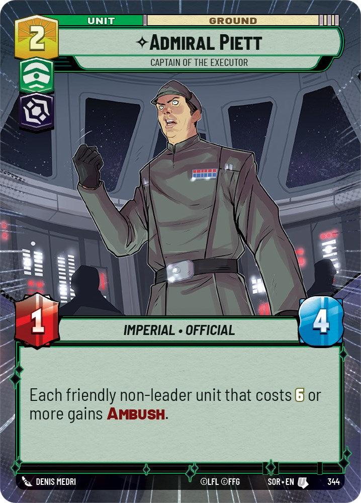  Admiral Piett - Captain of the Executor (Hyperspace) (344) [Spark of Rebellion] - Trading Card World