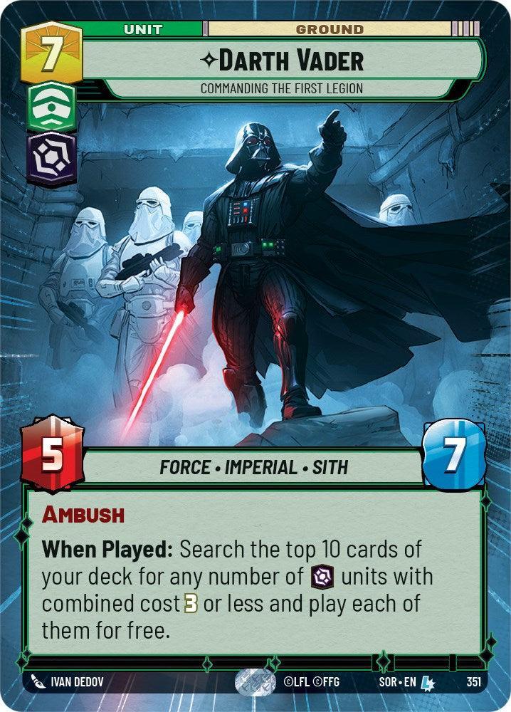  Darth Vader - Commanding the First Legion (Hyperspace) (351) [Spark of Rebellion] - Trading Card World