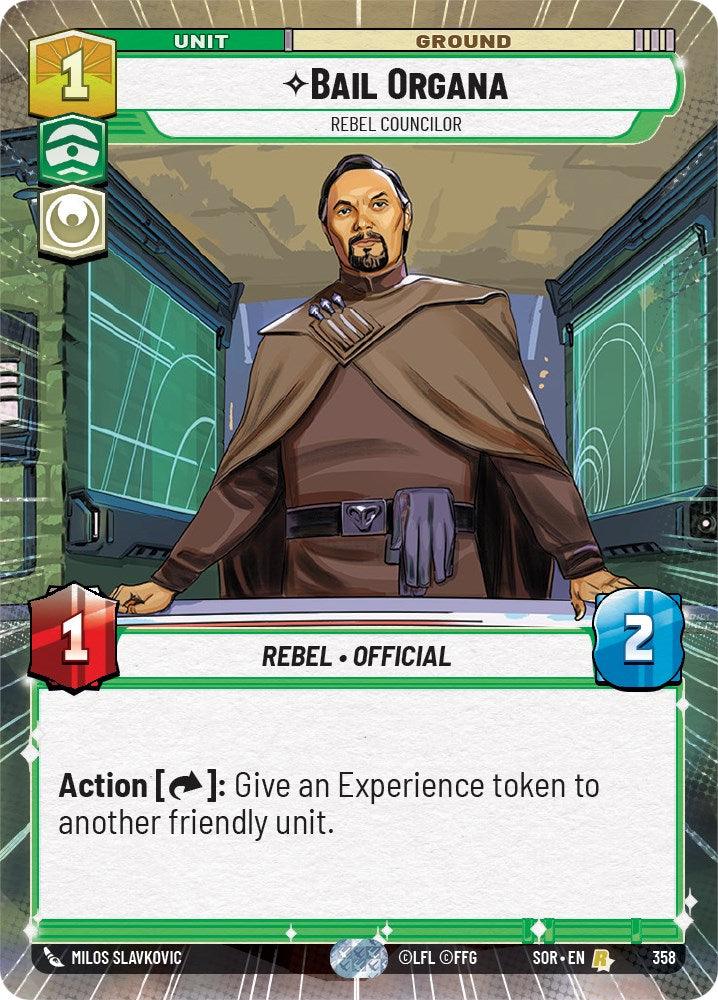  Bail Organa - Rebel Councilor (Hyperspace) (358) [Spark of Rebellion] - Trading Card World