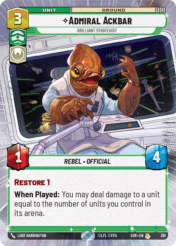  Admiral Ackbar - Brilliant Strategist (Hyperspace) (361) [Spark of Rebellion] - Trading Card World