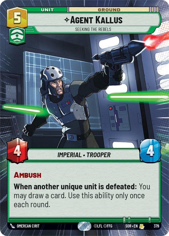  Agent Kallus - Seeking the Rebels (Hyperspace) (379) [Spark of Rebellion] - Trading Card World