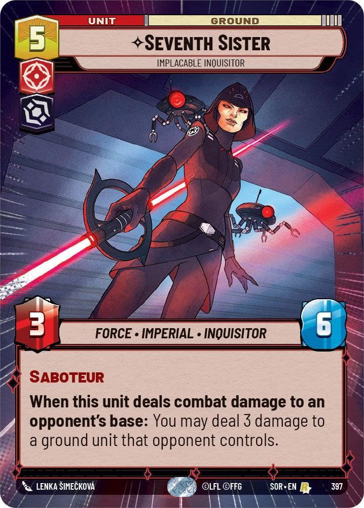  Seventh Sister - Implacable Inquisitor (Hyperspace) (397) [Spark of Rebellion] - Trading Card World