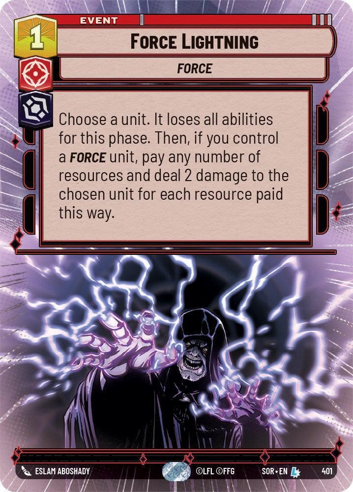  Force Lightning (Hyperspace) (401) [Spark of Rebellion] - Trading Card World