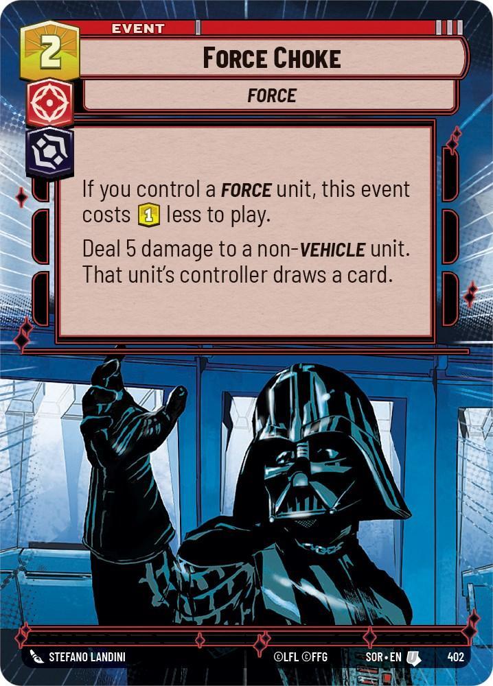  Force Choke (Hyperspace) (402) [Spark of Rebellion] - Trading Card World