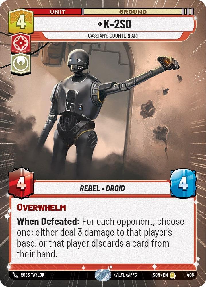  K-2SO - Cassian's Counterpart (Hyperspace) (408) [Spark of Rebellion] - Trading Card World