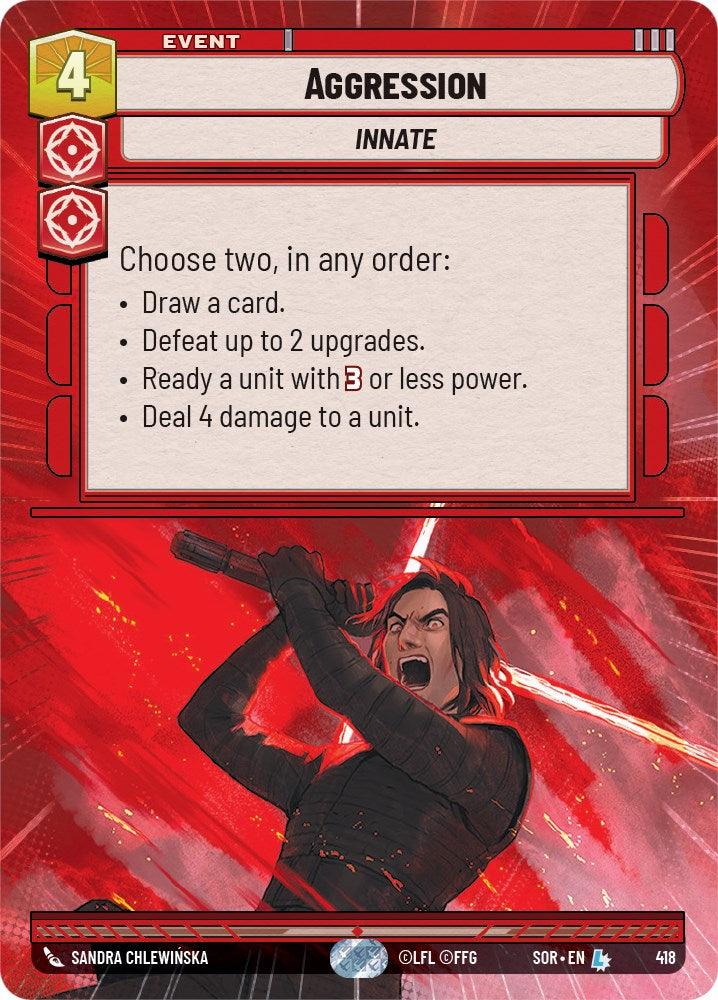  Aggression (Hyperspace) (418) [Spark of Rebellion] - Trading Card World