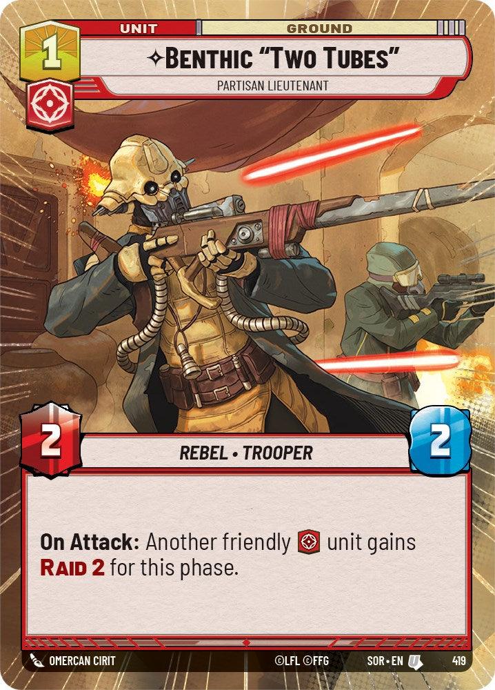  Benthic AuTwo TubesAu - Partisan Lieutenant (Hyperspace) (419) [Spark of Rebellion] - Trading Card World