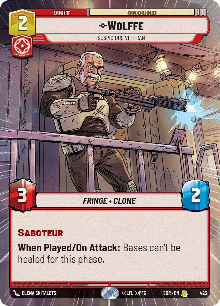  Wolffe - Suspicious Veteran (Hyperspace) (423) [Spark of Rebellion] - Trading Card World