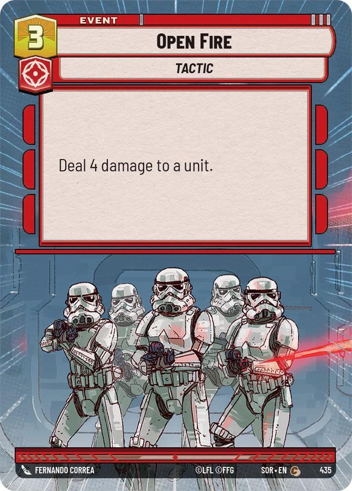 Open Fire (Hyperspace) (435) [Spark of Rebellion] - Trading Card World