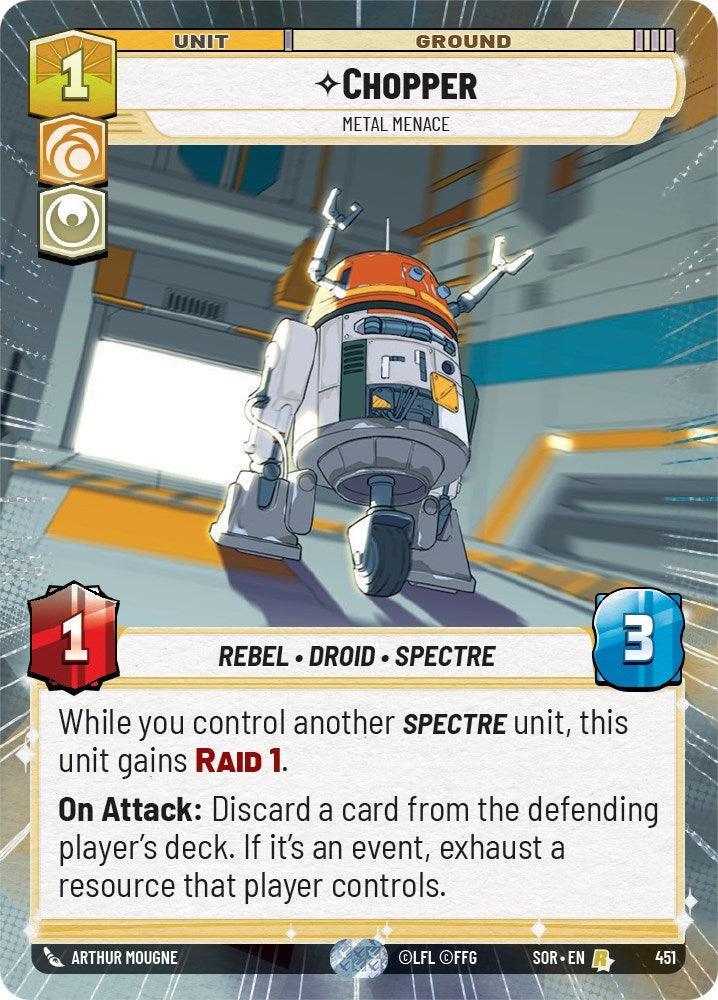  Chopper - Metal Menace (Hyperspace) (451) [Spark of Rebellion] - Trading Card World