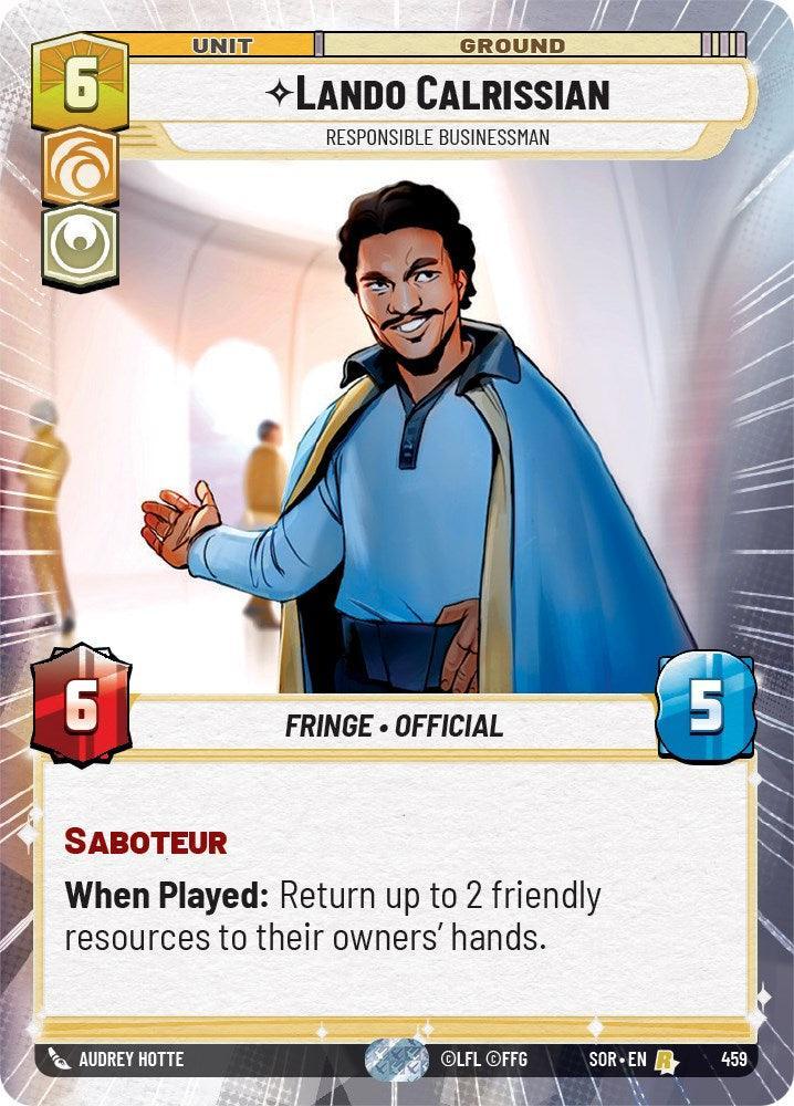  Lando Calrissian - Responsible Businessman (Hyperspace) (459) [Spark of Rebellion] - Trading Card World