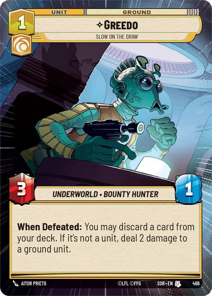  Greedo - Slow on the Draw (Hyperspace) (466) [Spark of Rebellion] - Trading Card World