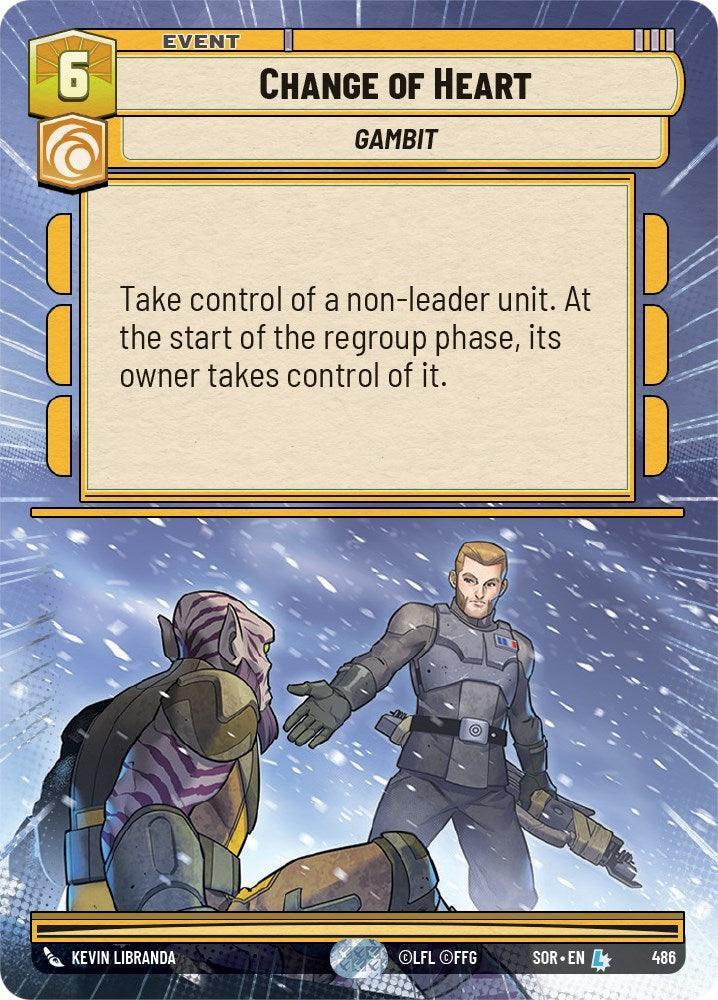  Change of Heart (Hyperspace) (486) [Spark of Rebellion] - Trading Card World