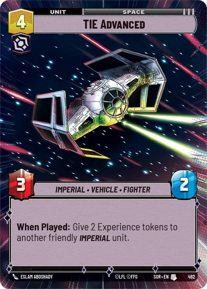  TIE Advanced (Hyperspace) (492) [Spark of Rebellion] - Trading Card World