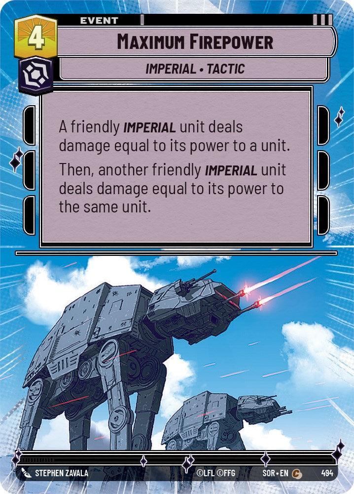  Maximum Firepower (Hyperspace) (494) [Spark of Rebellion] - Trading Card World