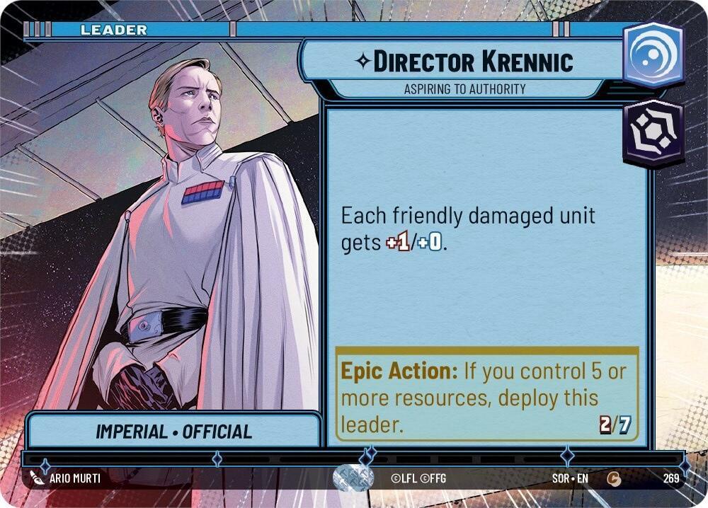  Director Krennic - Aspiring to Authority (Hyperspace) (269) [Spark of Rebellion] - Trading Card World
