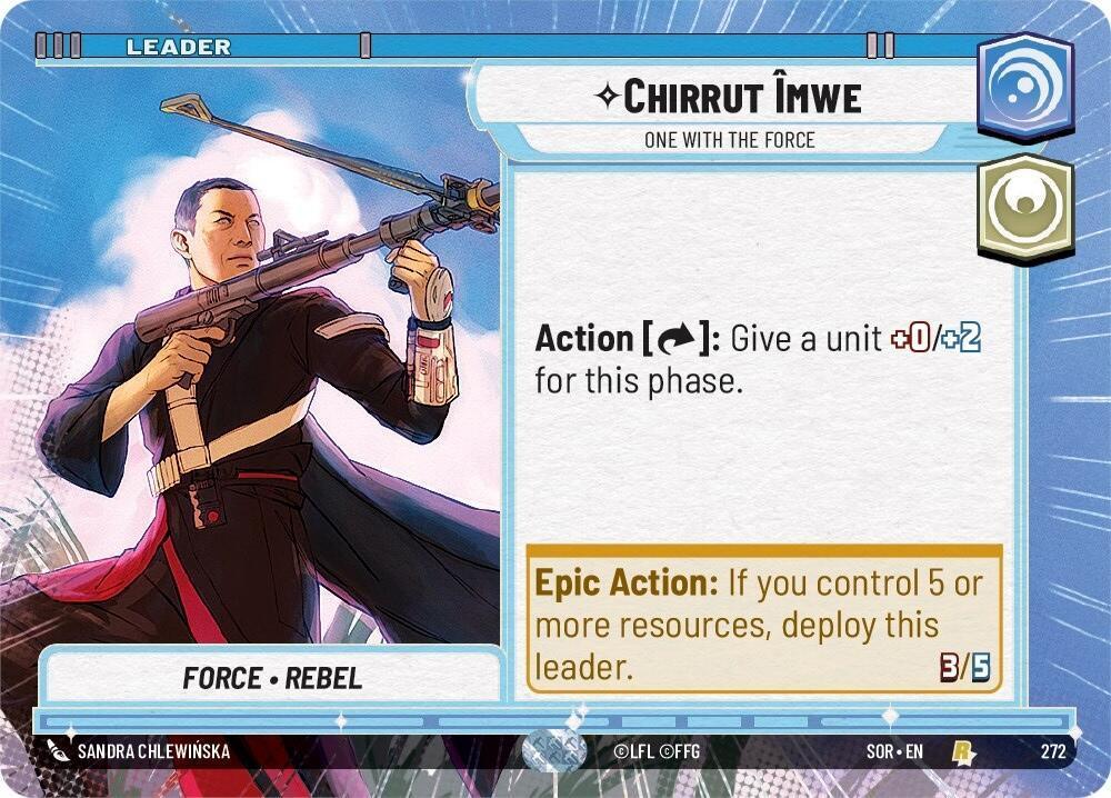  Chirrut emwe - One With The Force (Hyperspace) (272) [Spark of Rebellion] - Trading Card World