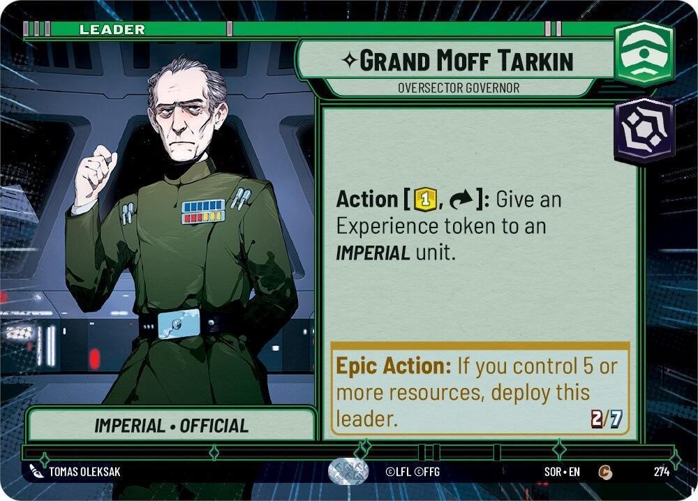  Grand Moff Tarkin - Oversector Governor (Hyperspace) (274) [Spark of Rebellion] - Trading Card World