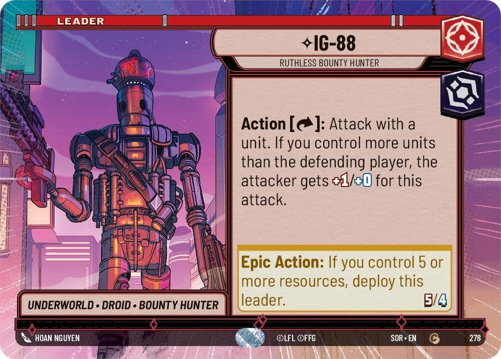  IG-88 - Ruthless Bounty Hunter (Hyperspace) (278) [Spark of Rebellion] - Trading Card World