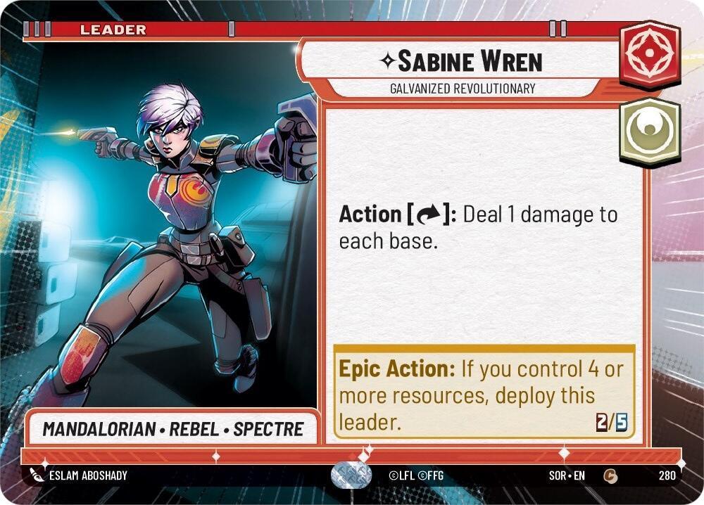  Sabine Wren - Galvanized Revolutionary (Hyperspace) (280) [Spark of Rebellion] - Trading Card World