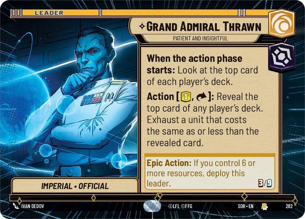  Grand Admiral Thrawn - Patient and Insightful (Hyperspace) (282) [Spark of Rebellion] - Trading Card World