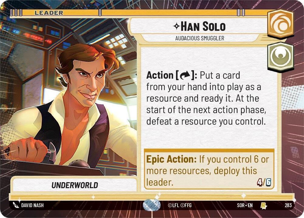  Han Solo - Audacious Smuggler (Hyperspace) (283) [Spark of Rebellion] - Trading Card World