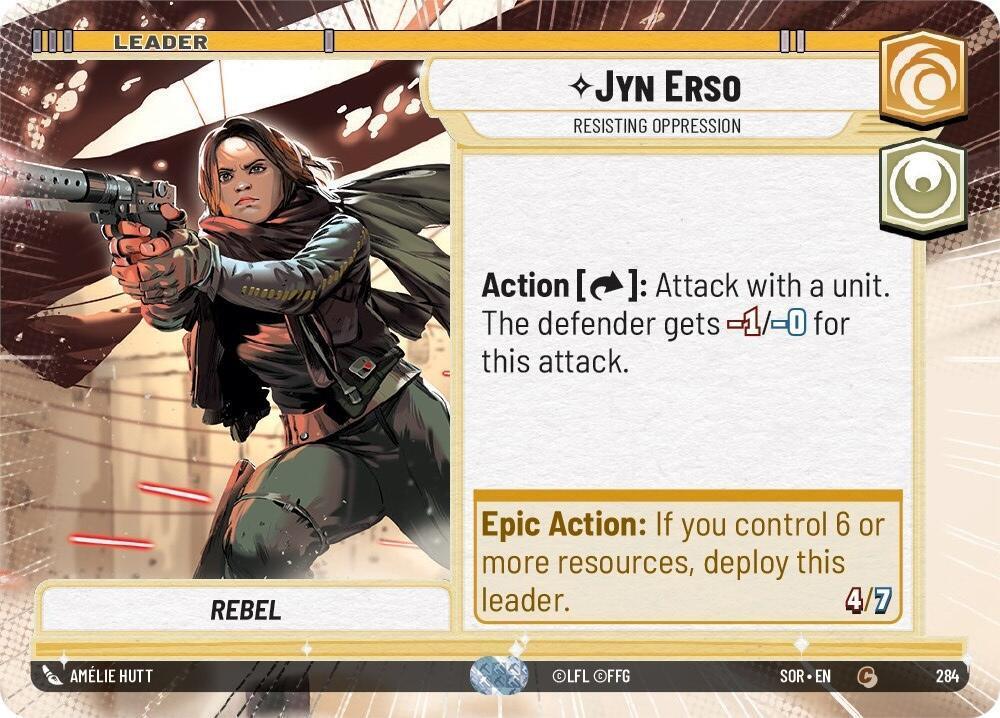  Jyn Erso - Resisting Oppression (Hyperspace) (284) [Spark of Rebellion] - Trading Card World