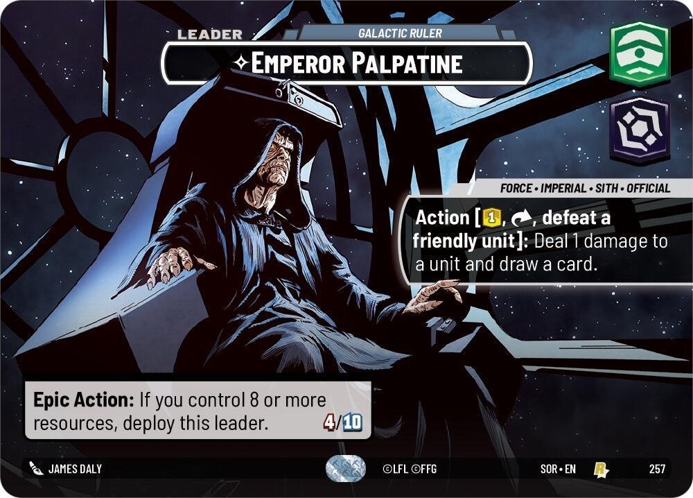  Emperor Palpatine - Galactic Ruler (Showcase) (257) [Spark of Rebellion] - Trading Card World