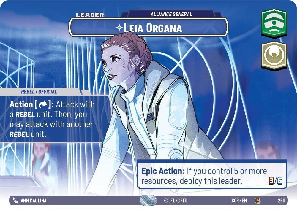  Leia Organa - Alliance General (Showcase) (260) [Spark of Rebellion] - Trading Card World