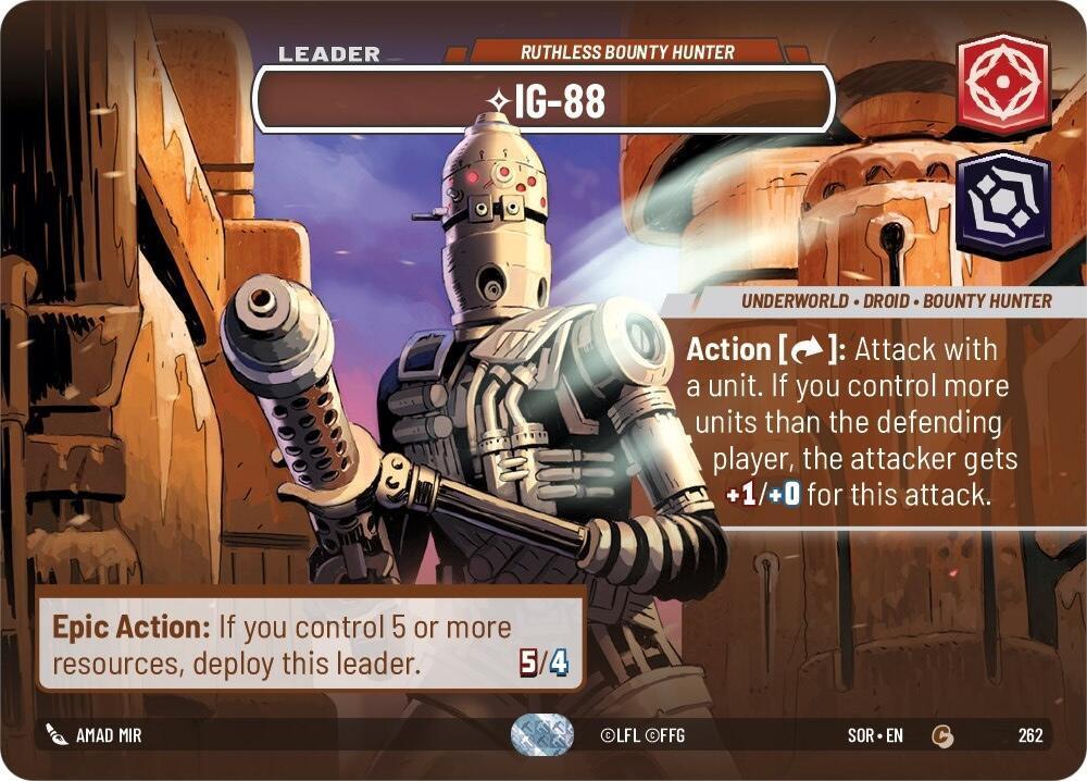  IG-88 - Ruthless Bounty Hunter (Showcase) (262) [Spark of Rebellion] - Trading Card World