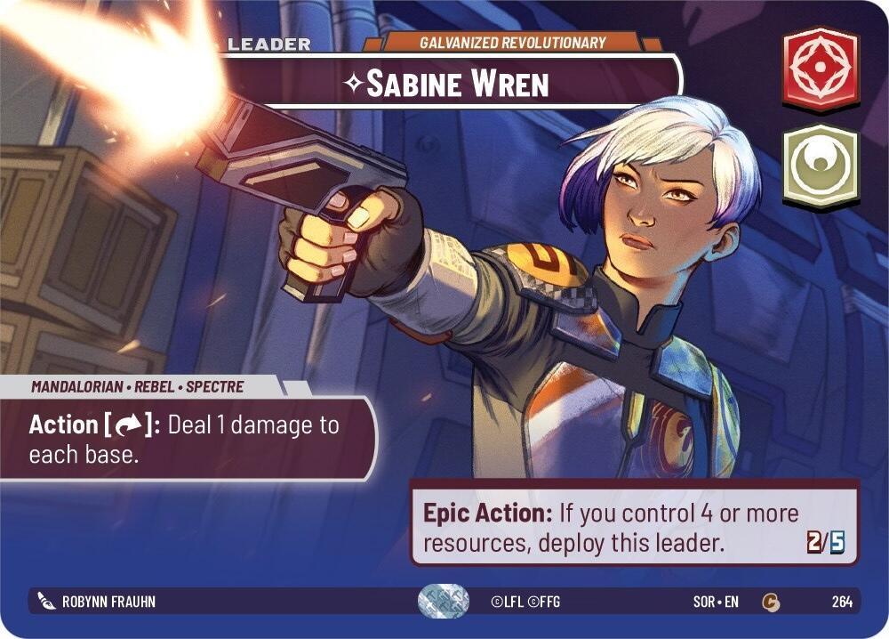  Sabine Wren - Galvanized Revolutionary (Showcase) (264) [Spark of Rebellion] - Trading Card World