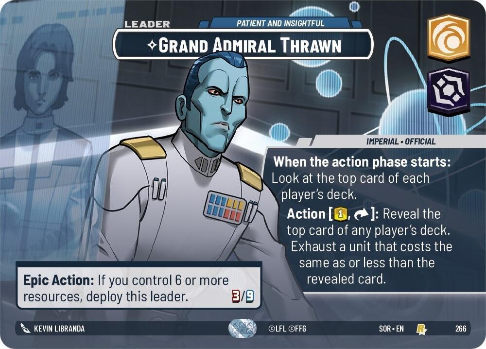 Grand Admiral Thrawn - Patient and Insightful (Showcase) (266) [Spark of Rebellion] - Trading Card World