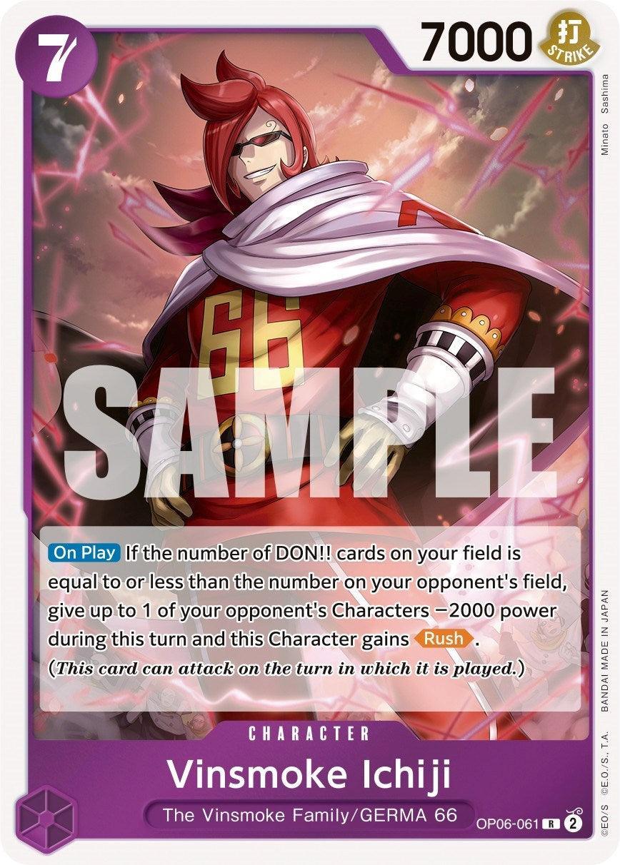 Character, GERMA 66, Rare, The Vinsmoke Family, Wings of the Captain Vinsmoke Ichiji [Wings of the Captain] - Trading Card World