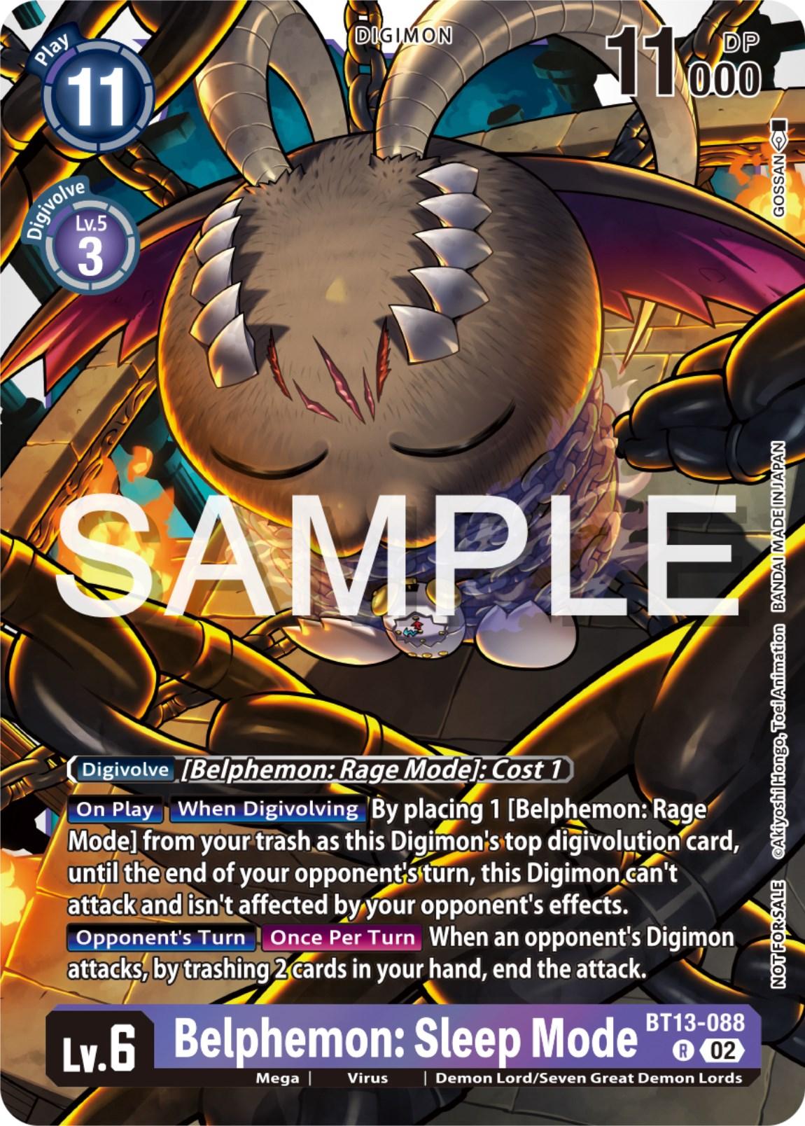 BT13-088, Demon Lord/Seven Great Demon Lords, Digimon, Mega, Promo, Purple, Versus Royal Knights Promos, Virus Belphemon: Sleep Mode [BT13-088] (Event Pack 6) [Versus Royal Knights Promos] - Trading Card World