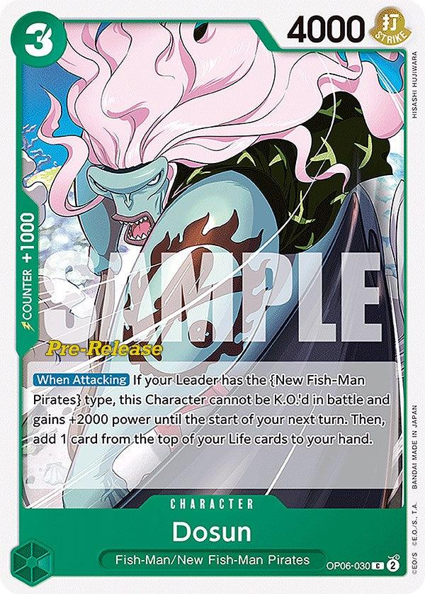 Character, Common, Fish-Man, New Fish-Man Pirates, Wings of the Captain, Wings of the Captain Pre-Release Cards Dosun [Wings of the Captain Pre-Release Cards] - Trading Card World
