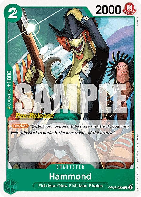 Character, Common, Fish-Man, New Fish-Man Pirates, Wings of the Captain, Wings of the Captain Pre-Release Cards Hammond [Wings of the Captain Pre-Release Cards] - Trading Card World