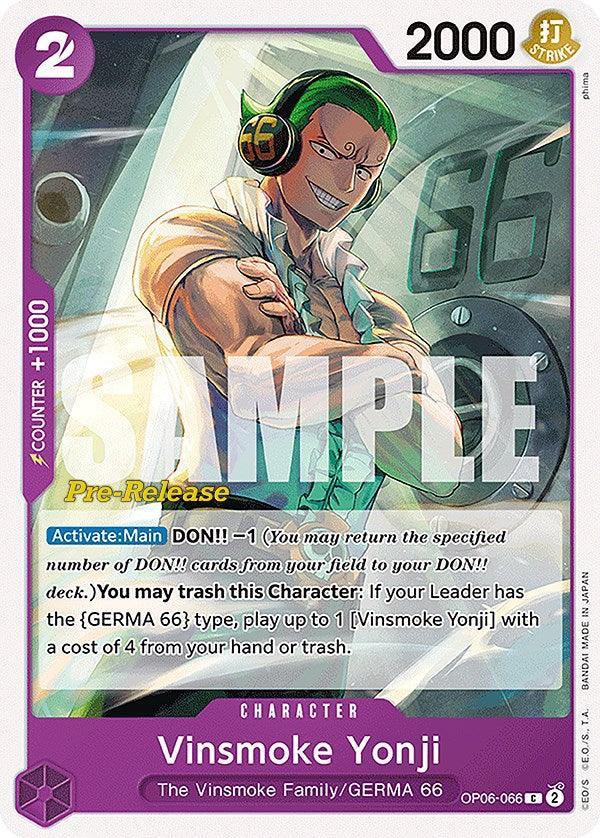 Character, Common, GERMA 66, The Vinsmoke Family, Wings of the Captain, Wings of the Captain Pre-Release Cards Vinsmoke Yonji [Wings of the Captain Pre-Release Cards] - Trading Card World